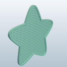 crossstichplasticcanvas star v1 çapraz dikiş plastik tuval yıldız yenilik yazdırılabilir lowpoly 3d print model - Mito3D