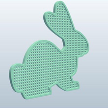crossstitchplasticcanvas bunny v1 cross stitch plastic canvas novelties printable lowpoly 3d print model - Mito3D