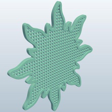 crossstitchplasticcanvas güneş nohces v1 çapraz dikiş plastik tuval yenilik yazdırılabilir lowpoly 3d print model - Mito3D
