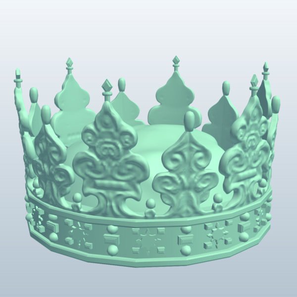 crown denmark v1 apparel printable lowpoly 3D print model - Mito3D