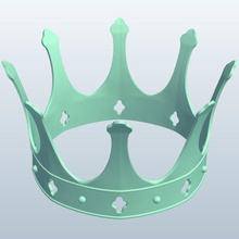 crown iron v2 apparel printable lowpoly 3d print model - Mito3D