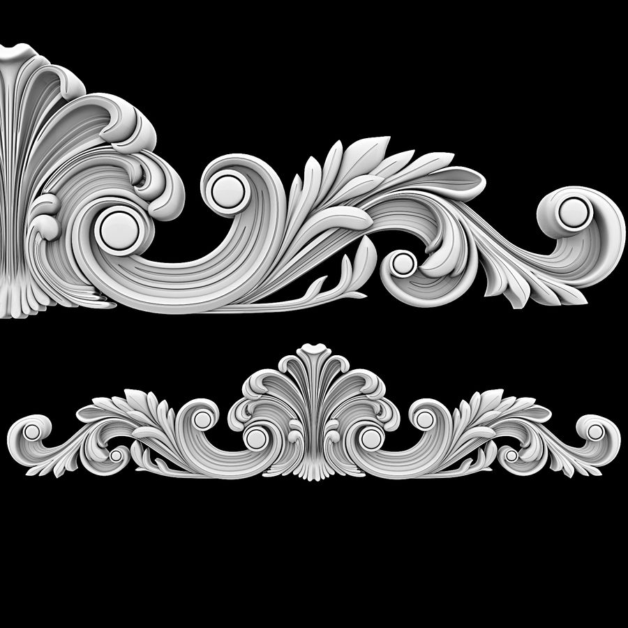 crown pattern 1 architectural architecture carved classic classical corbel decor decoration elements finial flint83 model mold moulding ornament ornamental patterned plaster tracery wall 3D print model - Mito3D