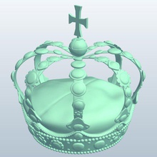 crown warttemberg v1 wurttemberg apparel printable lowpoly 3d print model - Mito3D
