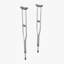 crutches accessory character crutch equipment medical model mostlysquare orthopedic people underarm 3d print model - Mito3D