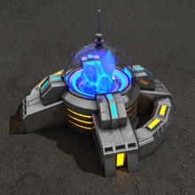 crystal powerplant sci-fi building architecture base energy fi fiction future kvakling laboratory model sci science scifi space spaceship station structure 3d print model - Mito3D