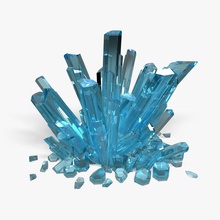 cristalli blu grotta di cristallo denzer01 diamante terra geo gioielli la kryptonite il metallo minerale modello natura pepita ore realistici rock scienza pietra vray 3d print model - Mito3D