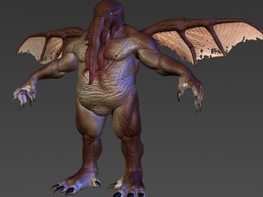 cthulhu alien beast character creatures demons devil fantasy game lovecraft model monster sea zhenya85 3d print model - Mito3D
