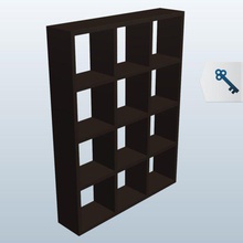 cube bibliothèque v1 une le mobilier imprimable lowpoly 3d print model - Mito3D