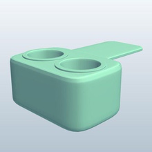 cup holder v1 vehicle parts printable lowpoly 3d print model - Mito3D