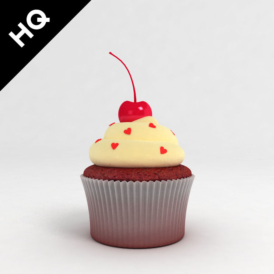 cupcake Architektur bar Kakao Kuchen candy cgs3d choco Schokolade Süßwaren cup dessert trinken Elemente Essen Markt Milch Modell rot redvelvet s shop store Zucker süß velvet Lager 3D print model - Mito3D