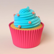 cupcake 3dgfxstudios al forno torta tazza deserto cibo modello a gustosa provare 3d print model - Mito3D