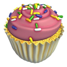 cupcake v1 sprinkles food printable lowpoly 3d print model - Mito3D