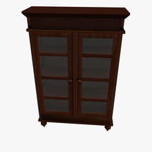 curio cabinet glass v3 furniture printable lowpoly 3d print model - Mito3D