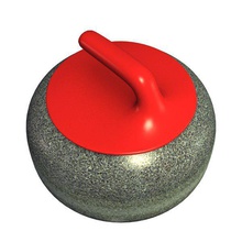 curling pedra v1 de esportes figuras equipamento printable lowpoly do desporto 3d print model - Mito3D