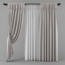 cortinas de tul persianas 3d ciego clásico ropa cornisa las diseño drapeado vestido la tela el mobiliario muebles los hogares interior karinagim max modelo moderno ventana 3d print model - Mito3D