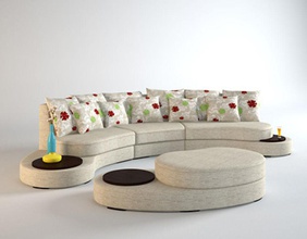 curva sofá 3d el de la diseño divan mobiliario muebles group3d casa interior ocio sala estar alquiler tumbonas max modelo moderno otomano asiento tapicería vray 3d print model - Mito3D