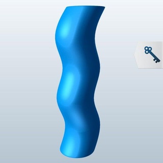 kurvig Vase v1 Behälter druckbar Lowpoly 3d print model - Mito3D