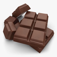 taglio barra di cioccolato al latte 3dror 3ds bar rotto marrone candy default energia veloce cibo più in basso max modello poli vero realistici scanline snack zucchero dolce test vray 3d print model - Mito3D