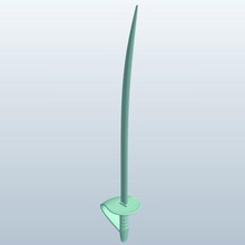 cutlass v3 weapons armor printable lowpoly 3d print model - Mito3D