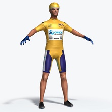 cyclist athlete bicycle bicyclist biker character coswiz guys human male man model race sport triathlon 3d print model - Mito3D
