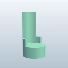 cilindro de cadeira v1 móveis printable lowpoly 3d print model - Mito3D