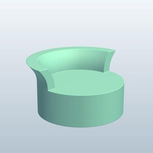 cylinder lounger v1 furniture printable lowpoly 3d print model - Mito3D