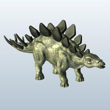 dacentrurus v1 Dinosaurier bedruckbar ist lowpoly 3d print model - Mito3D
