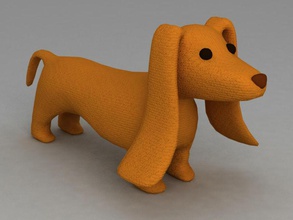 dachshund animais cão de pé quatro mamífero odio rottweiler macio terrier brinquedo 3d print model - Mito3D