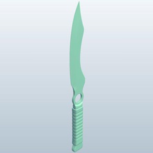 dagger v1 weapons armor printable lowpoly 3d print model - Mito3D