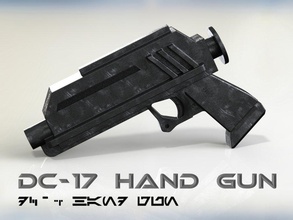 dc-17 main blaster authentique phase version animée dc 17 clone clonewars cosplay dc17 arme à feu de poing pistolet étoiles les guerres l'arme armes 3d print model - Mito3D
