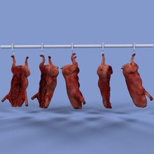 dead pigs carcass food holy diver meat model pig pork 3d print model - Mito3D