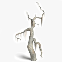albero morto 2 abramsdesign corteccia ramo cespugli morti fantasia fogliame la foresta gioco di halloween orrore senza foglie più in basso modello natura vecchio pianta poli pronto root spaventoso il tronco video 3d print model - Mito3D