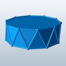 decagonal antiprism v1 symbols geometry printable lowpoly 3d print model - Mito3D