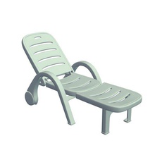 deck chair v1 furniture printable lowpoly 3d print model - Mito3D