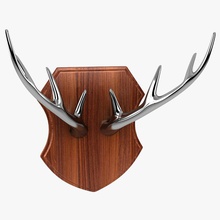 deer antlers accent accessory animal architecture art chaja decor elements furnishings furniture head horn hunter live model modern moose nature office plaque room safari sculpture statue vray wall wood 3d print model - Mito3D