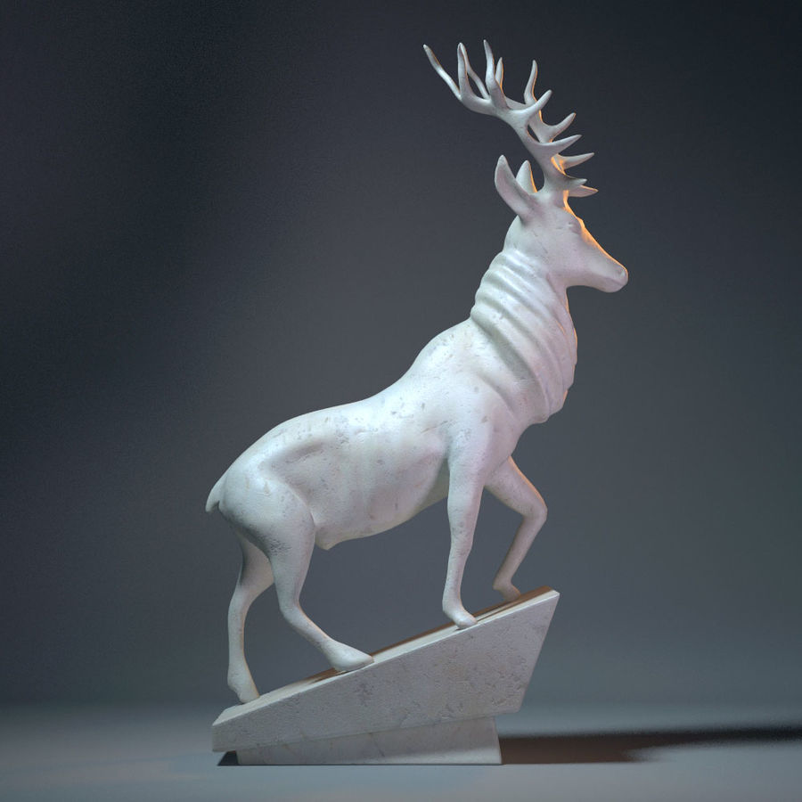 veado escultura 3d animais arquitetura argila acoplamento decorativos figurine o cavalo interior modelo pon76 retrato printable imprime pronta estátua stereolithograp stl 3D print model - Mito3D