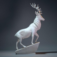 geyik Heykeli 3d hayvan mimarlık clay kaplin dekoratif heykelcik at iç model pon76 portre yazdırılabilir yazdırır hazır heykel stereolithograp stl 3d print model - Mito3D