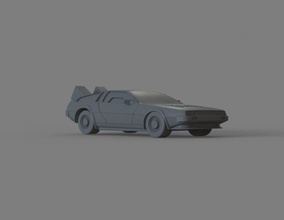 delorean car vehicle vehicles 3d print model - Mito3D
