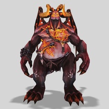 seigneur démon animées patron caractère cool les démons de l'ennemi fighter jeu le héros l'homme mob modèle monstre prêt rig la peau texture theqiwiman méchant 3d print model - Mito3D