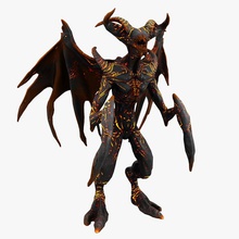 demon monster character creatures daemon demons emeny fantasy game hells human lower mob model poly ready wing yamatano123 3d print model - Mito3D