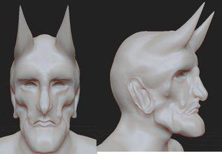démon vanderpe tête des personnages 3d print model - Mito3D