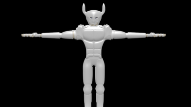 demônio guerreiro homem personagens 3d print model - Mito3D