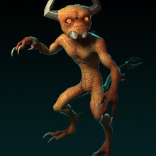 demônio o personagem criaturas demônios jogo humanos llevakov inferior modelo monstro poli 3d print model - Mito3D