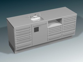Zahnarzt cabinet Schrank dent Arzt dr Einrichtung Möbel med medic die medizinische Medizin mmes Modell po Wissenschaft Zähne 3d print model - Mito3D