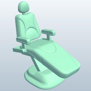 dentist chair v1 furniture printable lowpoly 3d print model - Mito3D