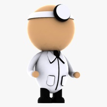 dentist character animation business cartoon doctor education employment game guys health human job male man model mouth occupation playing task teeth toon virtualhorizonstudio work 3d print model - Mito3D
