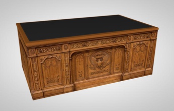 desk america architecture boss carved elements famous furnishings furniture house jasenluxchambers model office oval president resolute state table united usa white wooden 3d print model - Mito3D