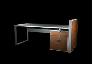 desk modern 3d business designer furnishings furniture game home lower m3lch metal model office poly props reception showroom study stylish wood workstation 3d print model - Mito3D