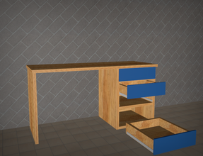 bureau de maison table le mobilier 3d print model - Mito3D