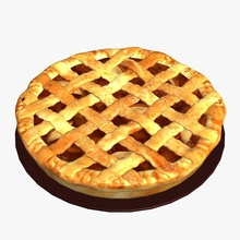 dessert pie v3 apple Essen bedruckbar ist lowpoly 3d print model - Mito3D